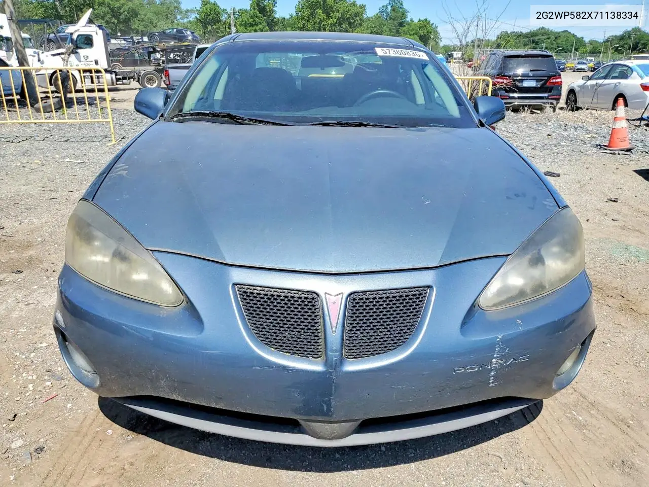 2007 Pontiac Grand Prix VIN: 2G2WP582X71138334 Lot: 57360836