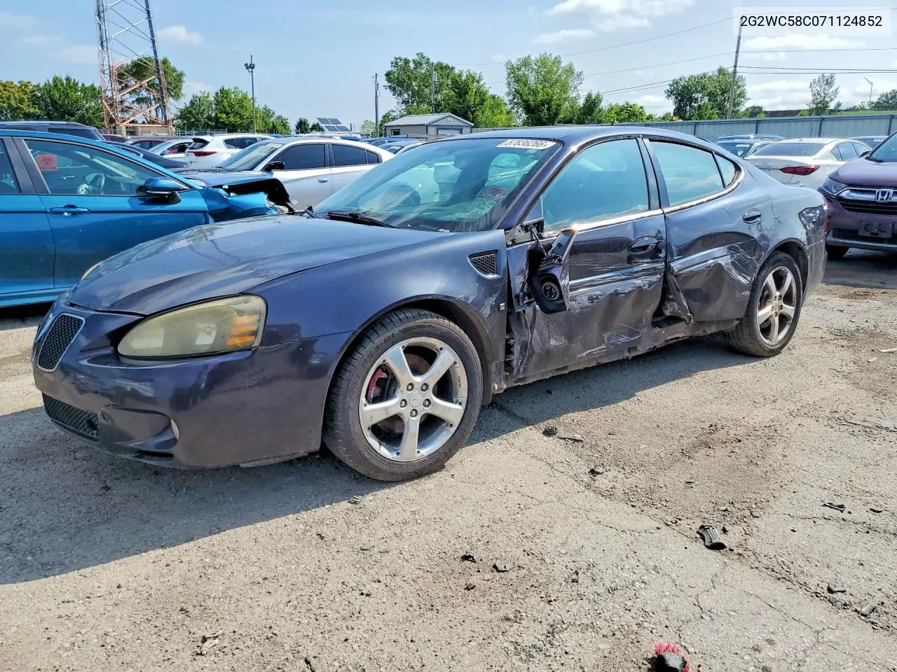 2007 Pontiac Grand Prix Gxp VIN: 2G2WC58C071124852 Lot: 57836266