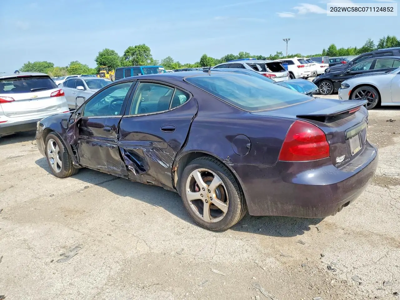 2007 Pontiac Grand Prix Gxp VIN: 2G2WC58C071124852 Lot: 57836266