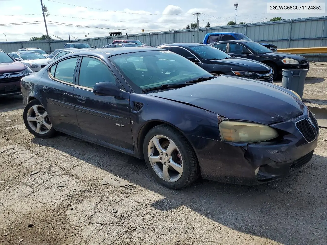 2007 Pontiac Grand Prix Gxp VIN: 2G2WC58C071124852 Lot: 57836266