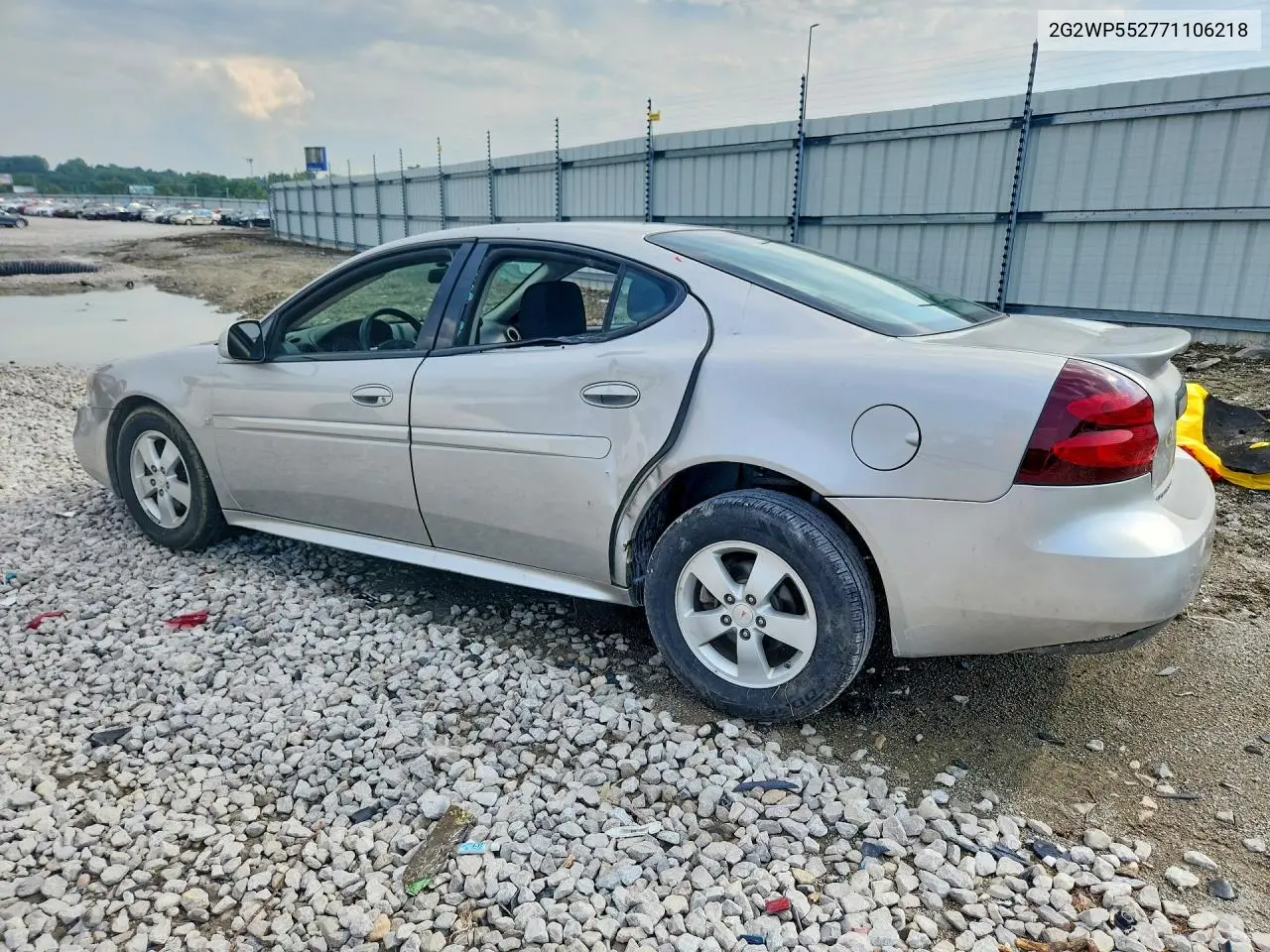 2007 Pontiac Grand Prix VIN: 2G2WP552771106218 Lot: 60243876