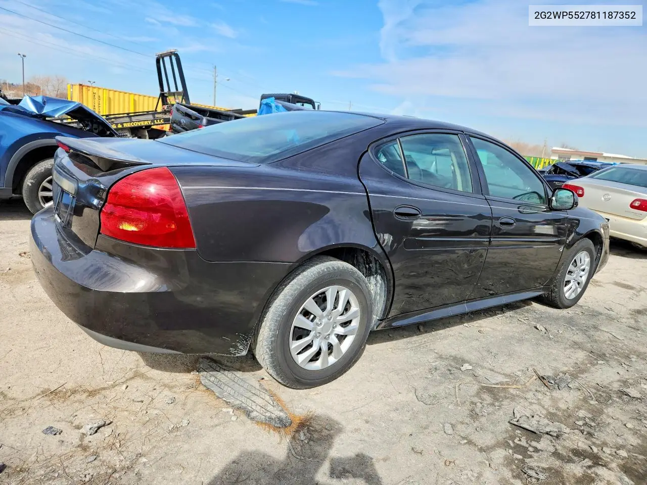 2008 Pontiac Grand Prix VIN: 2G2WP552781187352 Lot: 46236666