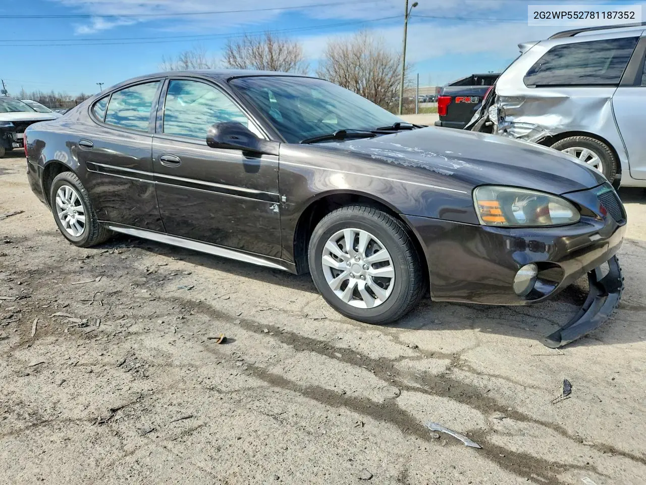 2008 Pontiac Grand Prix VIN: 2G2WP552781187352 Lot: 46236666