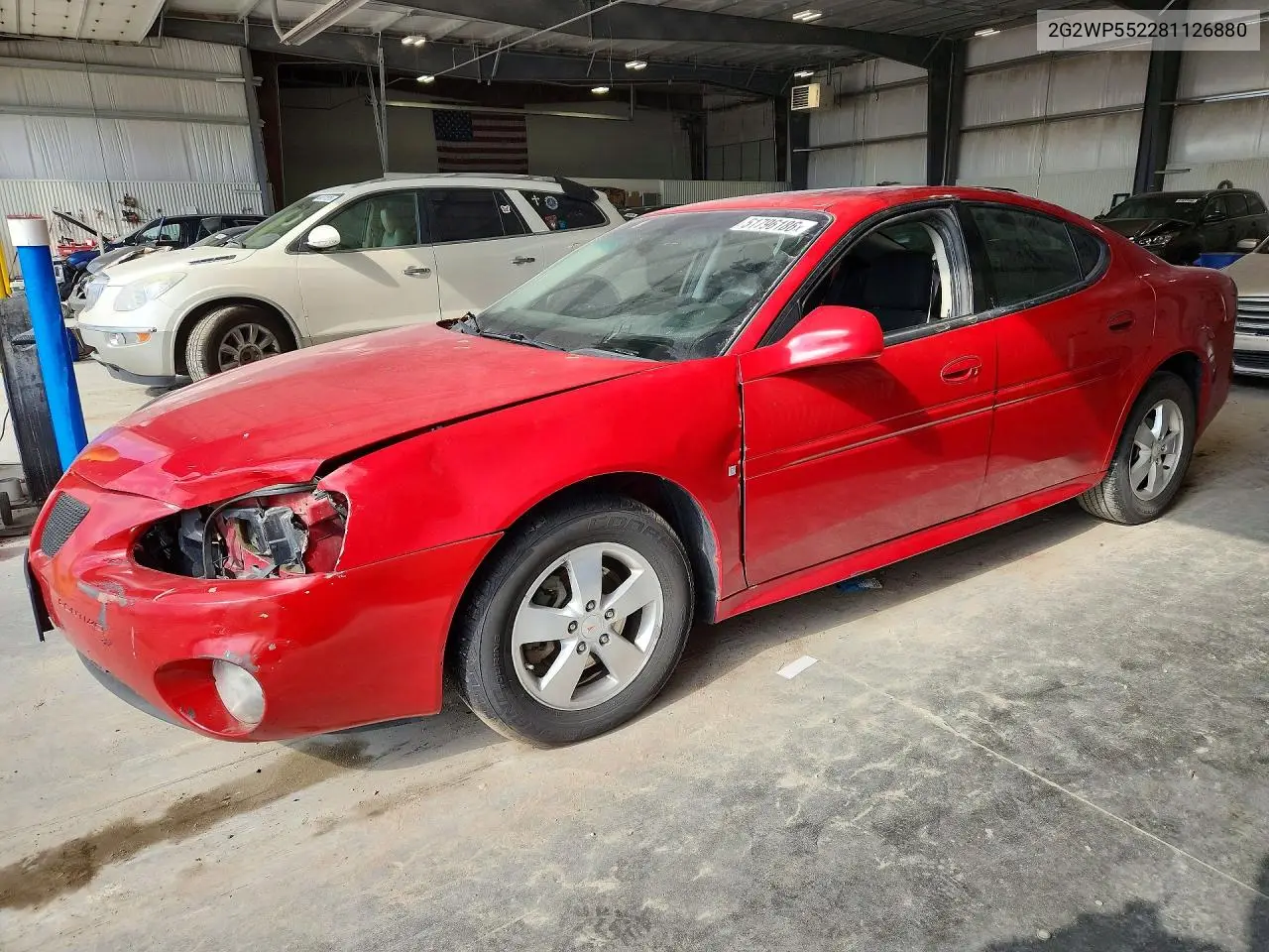 2008 Pontiac Grand Prix VIN: 2G2WP552281126880 Lot: 51796186