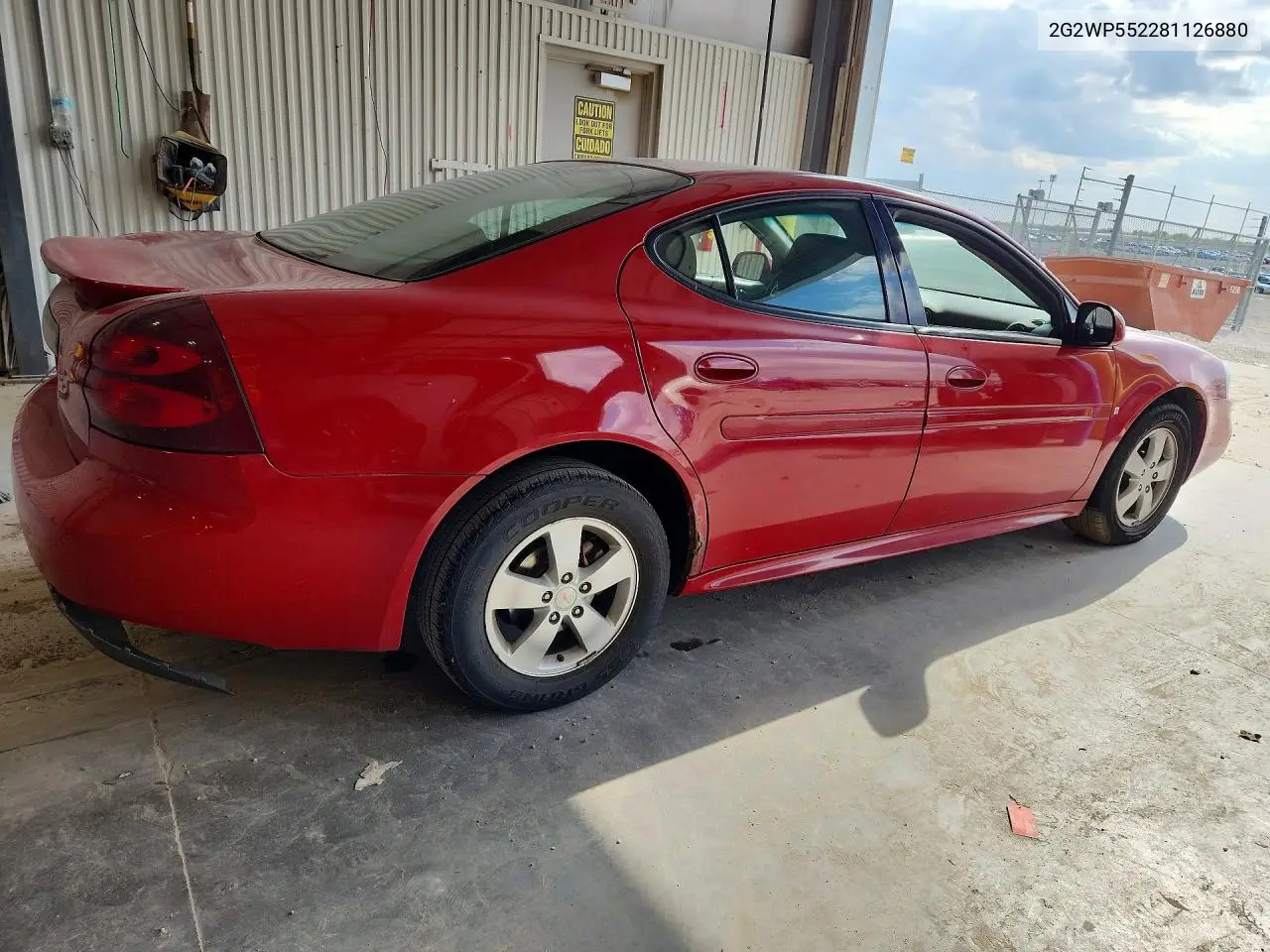 2008 Pontiac Grand Prix VIN: 2G2WP552281126880 Lot: 51796186