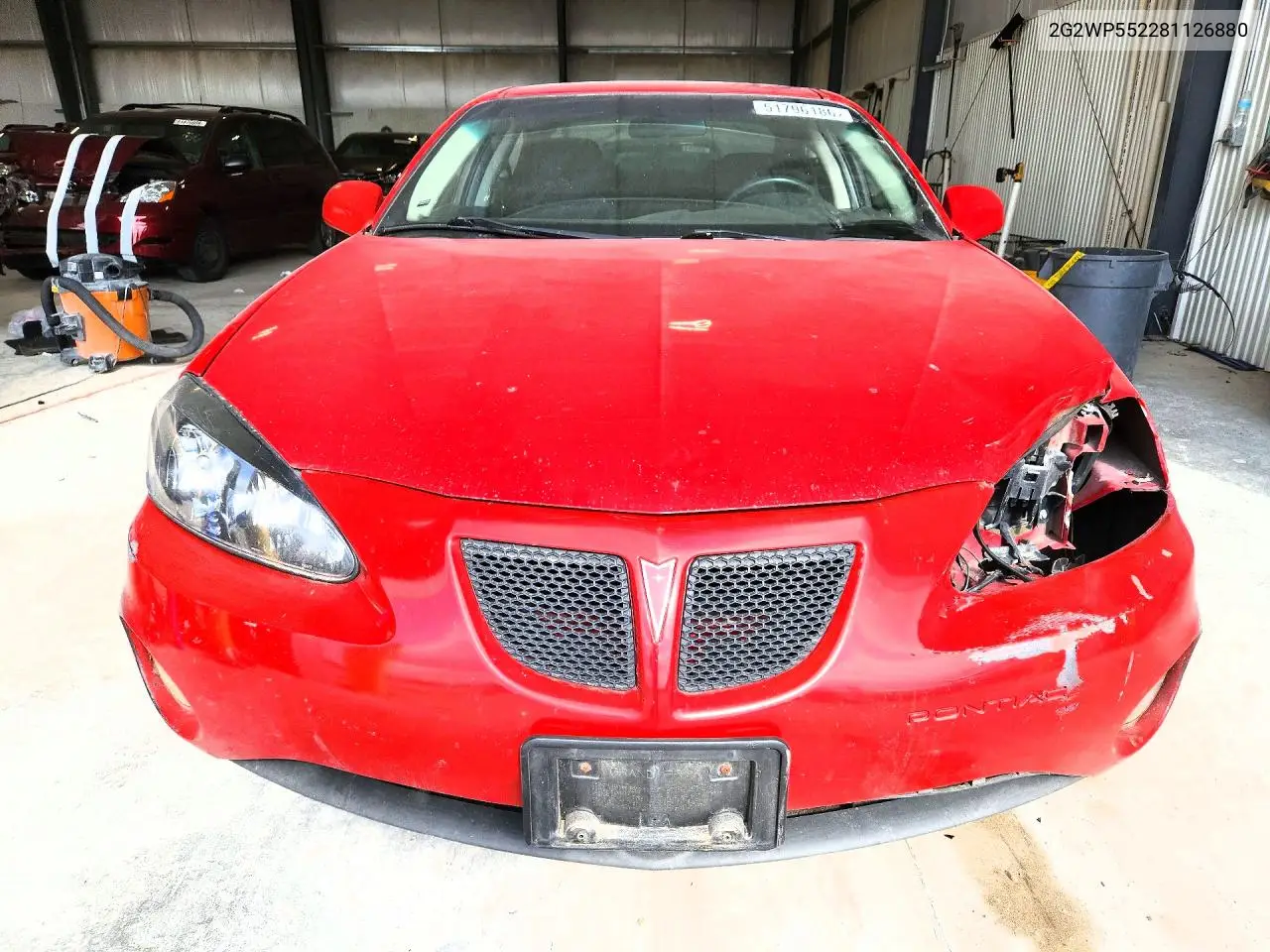2008 Pontiac Grand Prix VIN: 2G2WP552281126880 Lot: 51796186