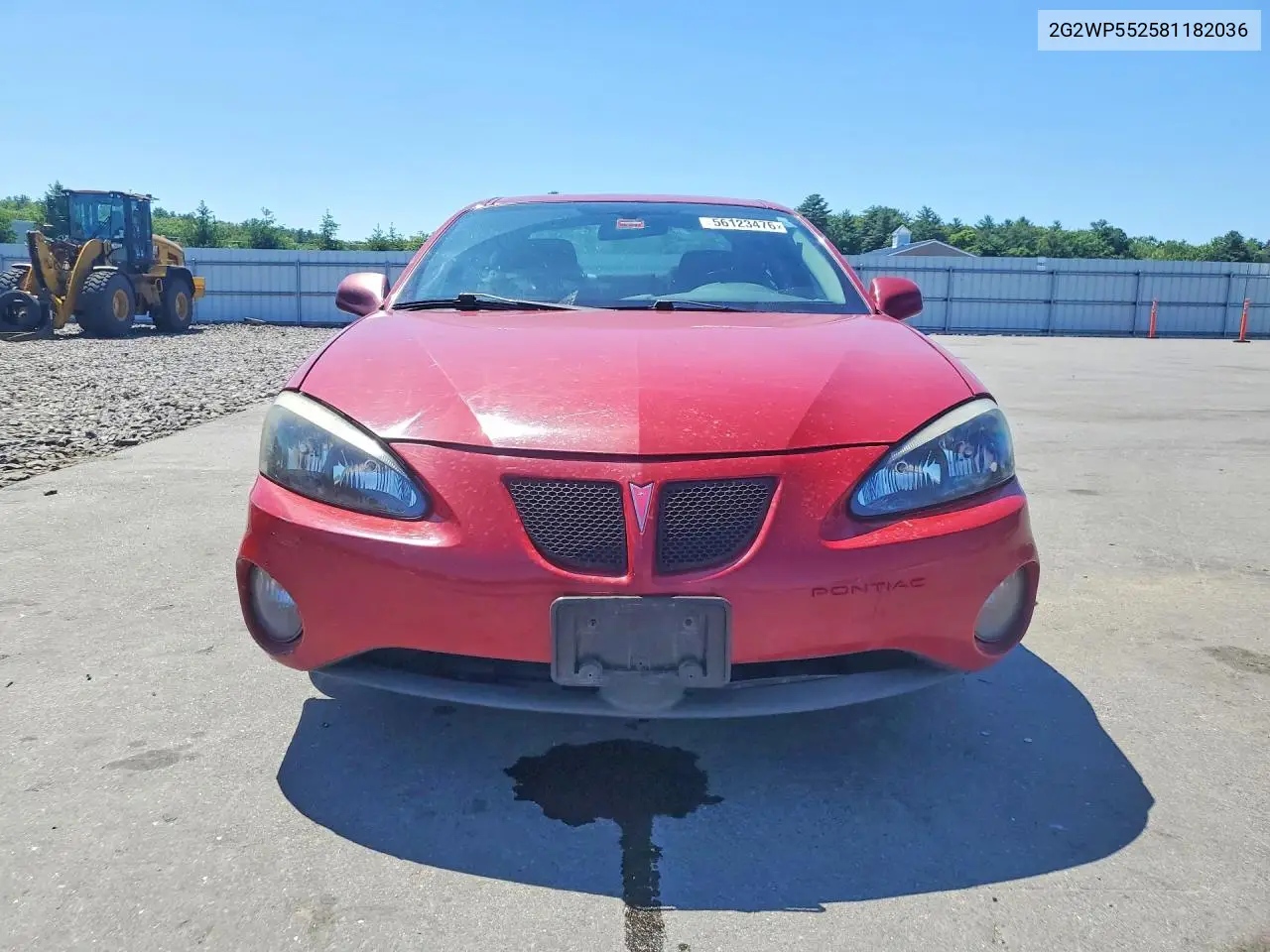 2008 Pontiac Grand Prix VIN: 2G2WP552581182036 Lot: 56123476