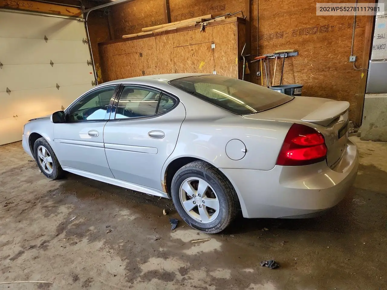 2008 Pontiac Grand Prix VIN: 2G2WP552781117981 Lot: 60044886