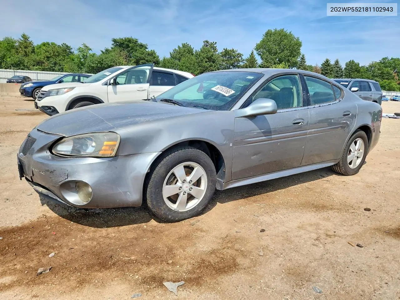 2008 Pontiac Grand Prix VIN: 2G2WP552181102943 Lot: 60163366