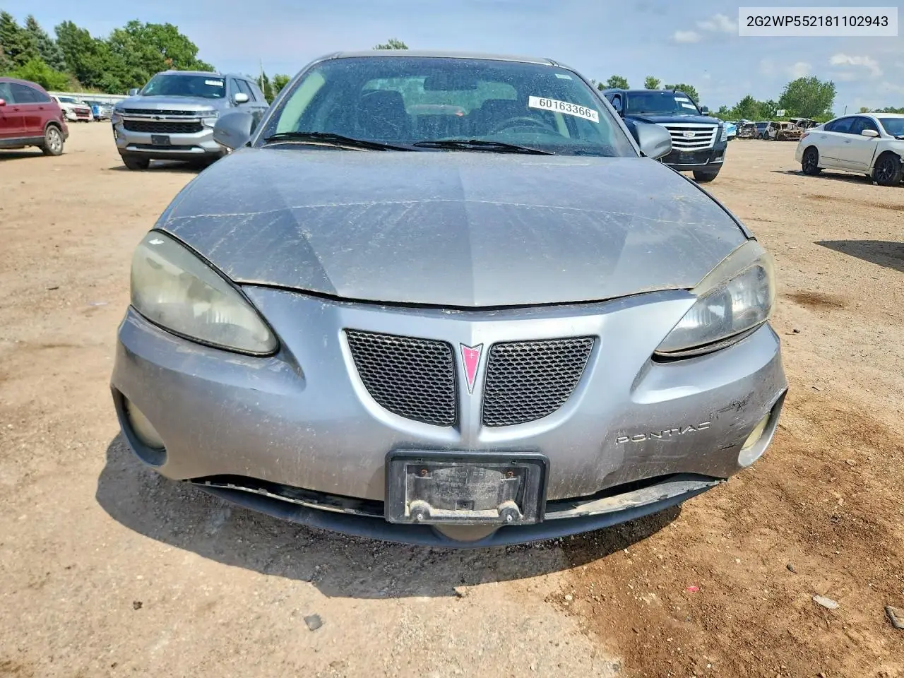 2008 Pontiac Grand Prix VIN: 2G2WP552181102943 Lot: 60163366