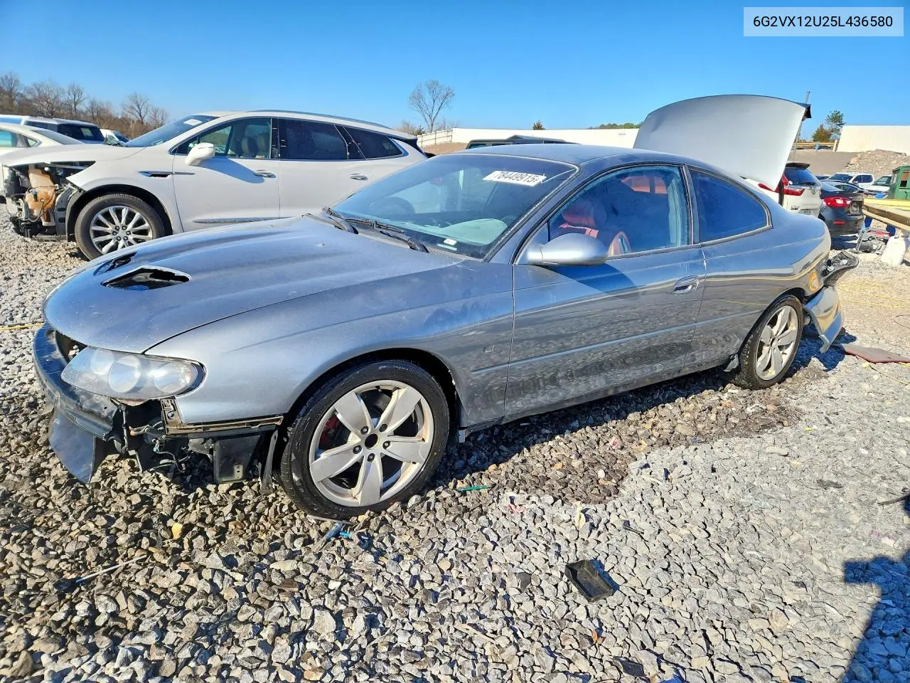 6G2VX12U25L436580 2005 Pontiac Gto