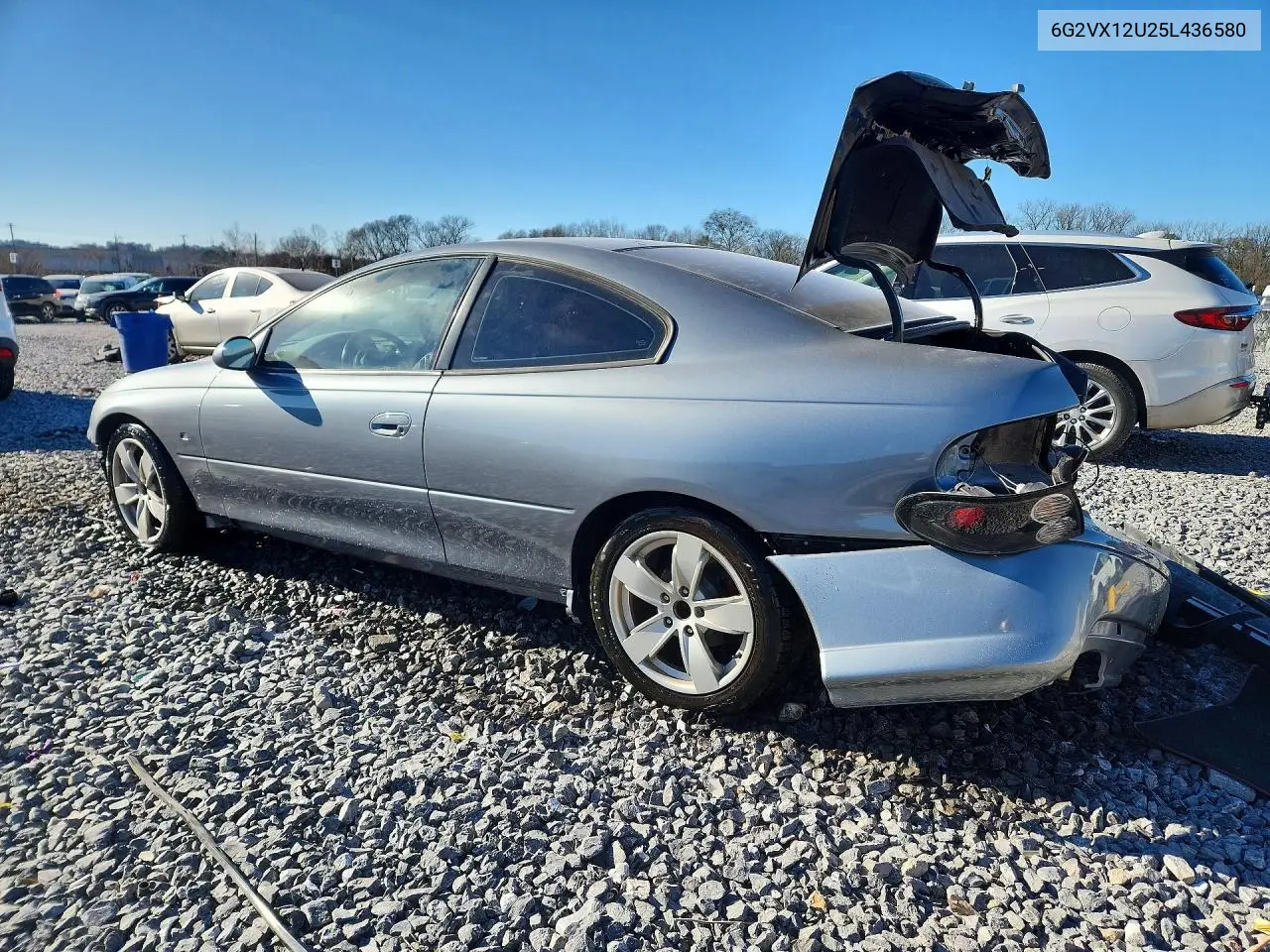 6G2VX12U25L436580 2005 Pontiac Gto