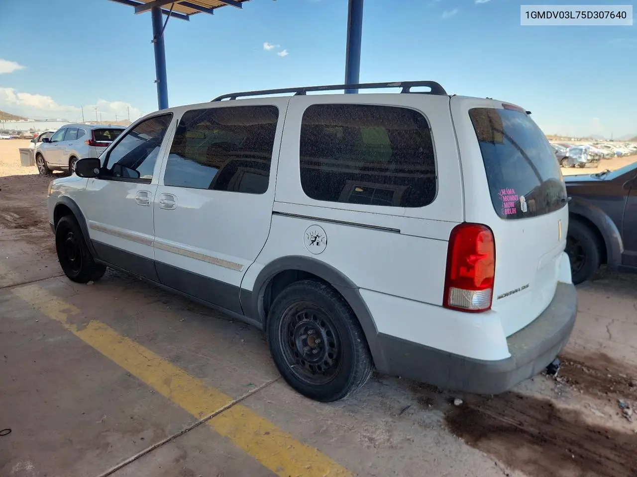 2005 Pontiac Montana Sv6 VIN: 1GMDV03L75D307640 Lot: 57716776