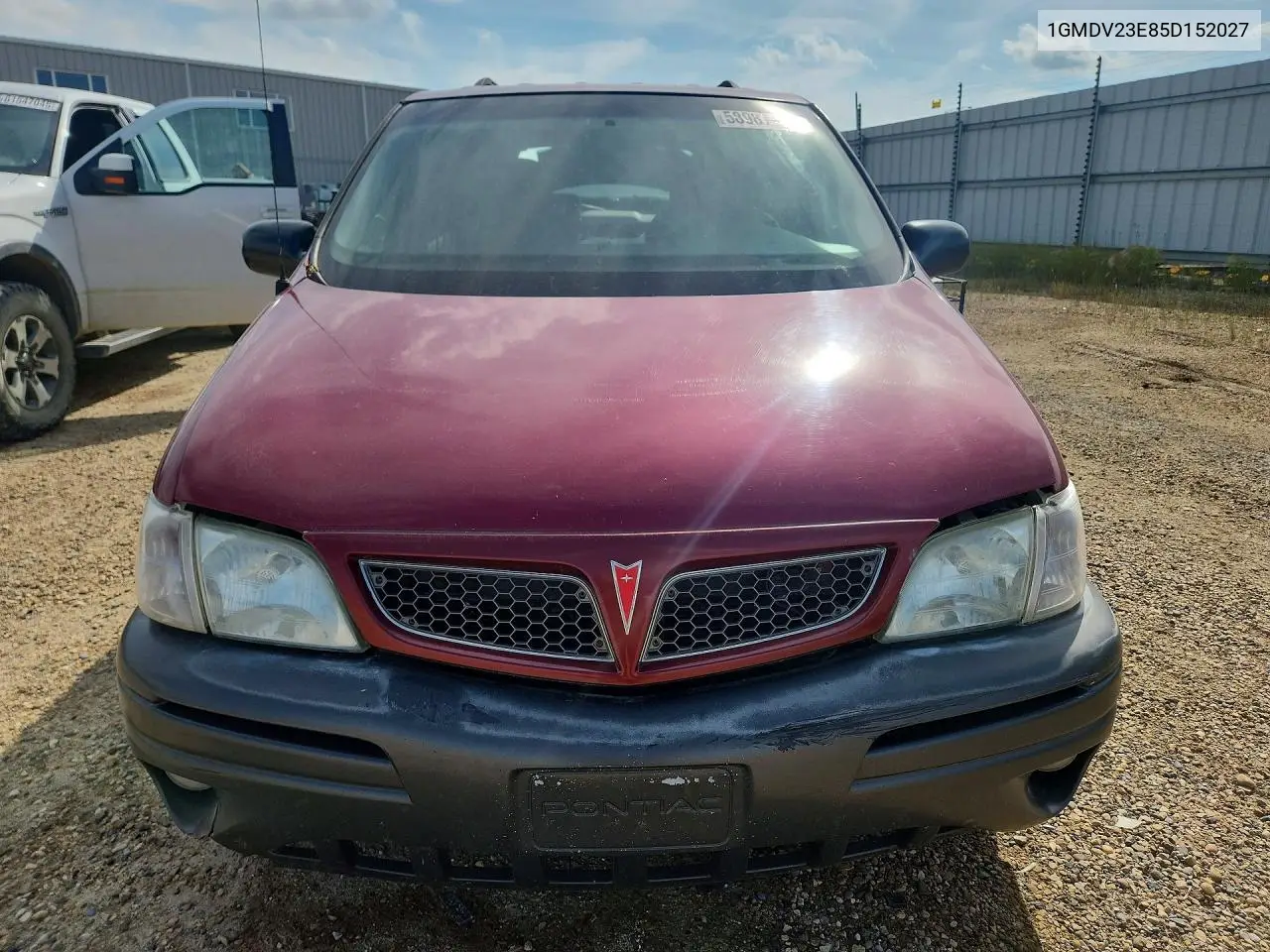 2005 Pontiac Montana VIN: 1GMDV23E85D152027 Lot: 58987186