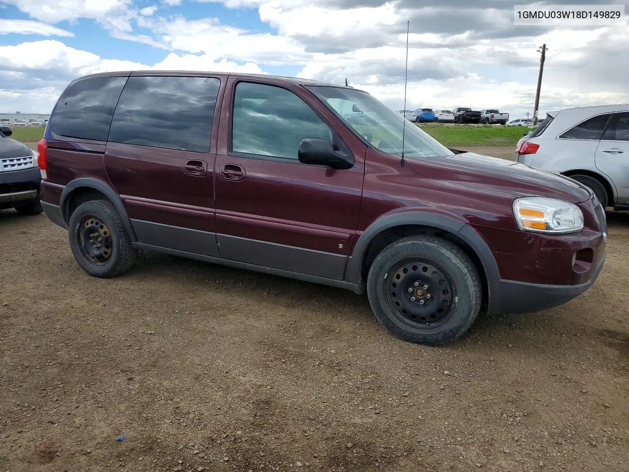 2008 Pontiac Montana Sv6 VIN: 1GMDU03W18D149829 Lot: 56336466