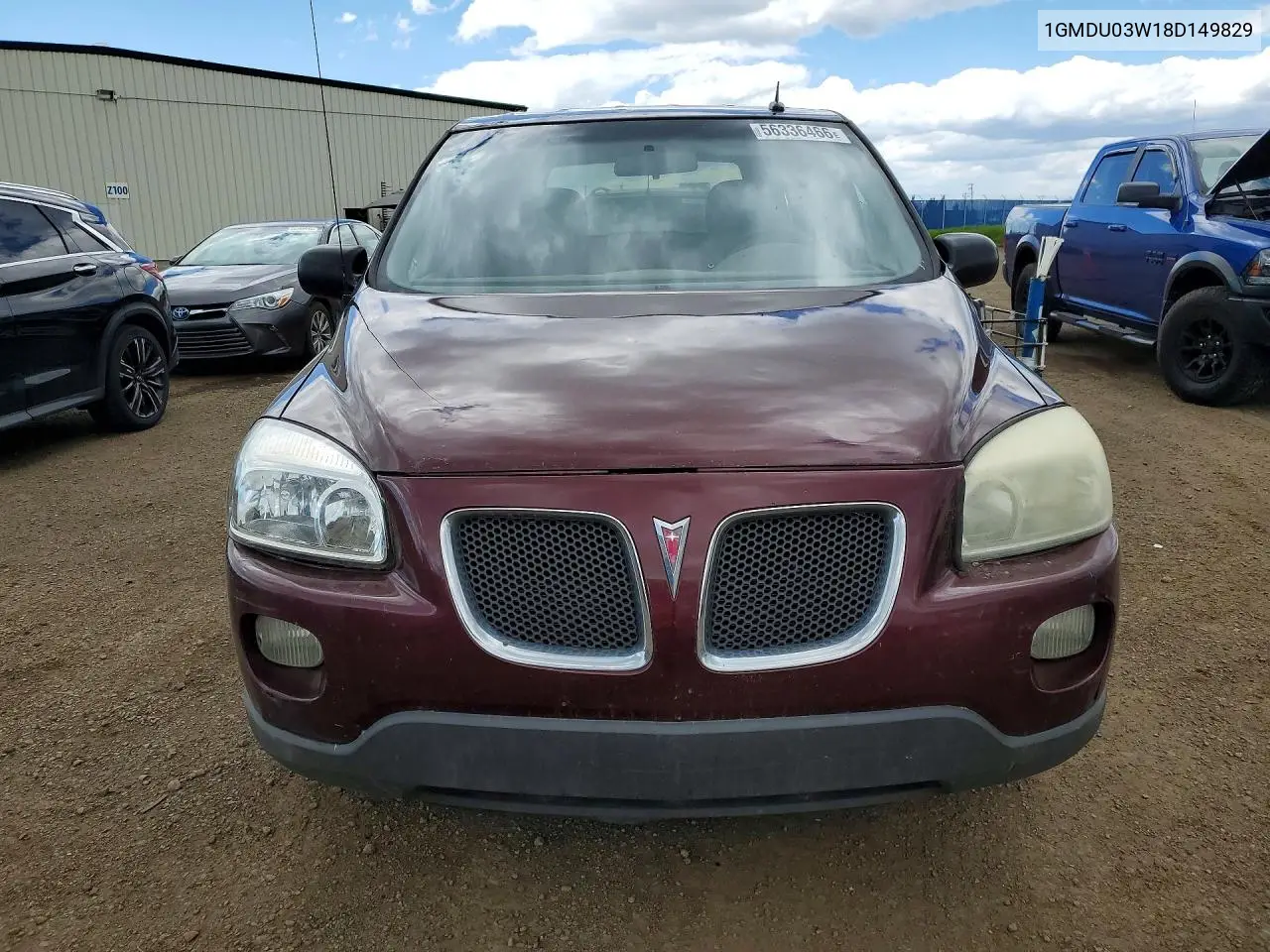 2008 Pontiac Montana Sv6 VIN: 1GMDU03W18D149829 Lot: 56336466
