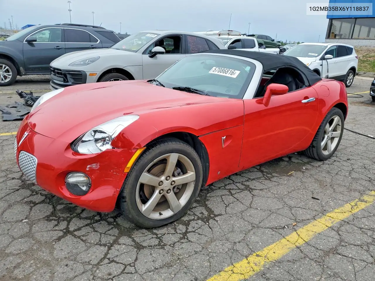 2006 Pontiac Solstice VIN: 1G2MB35BX6Y118837 Lot: 57086816