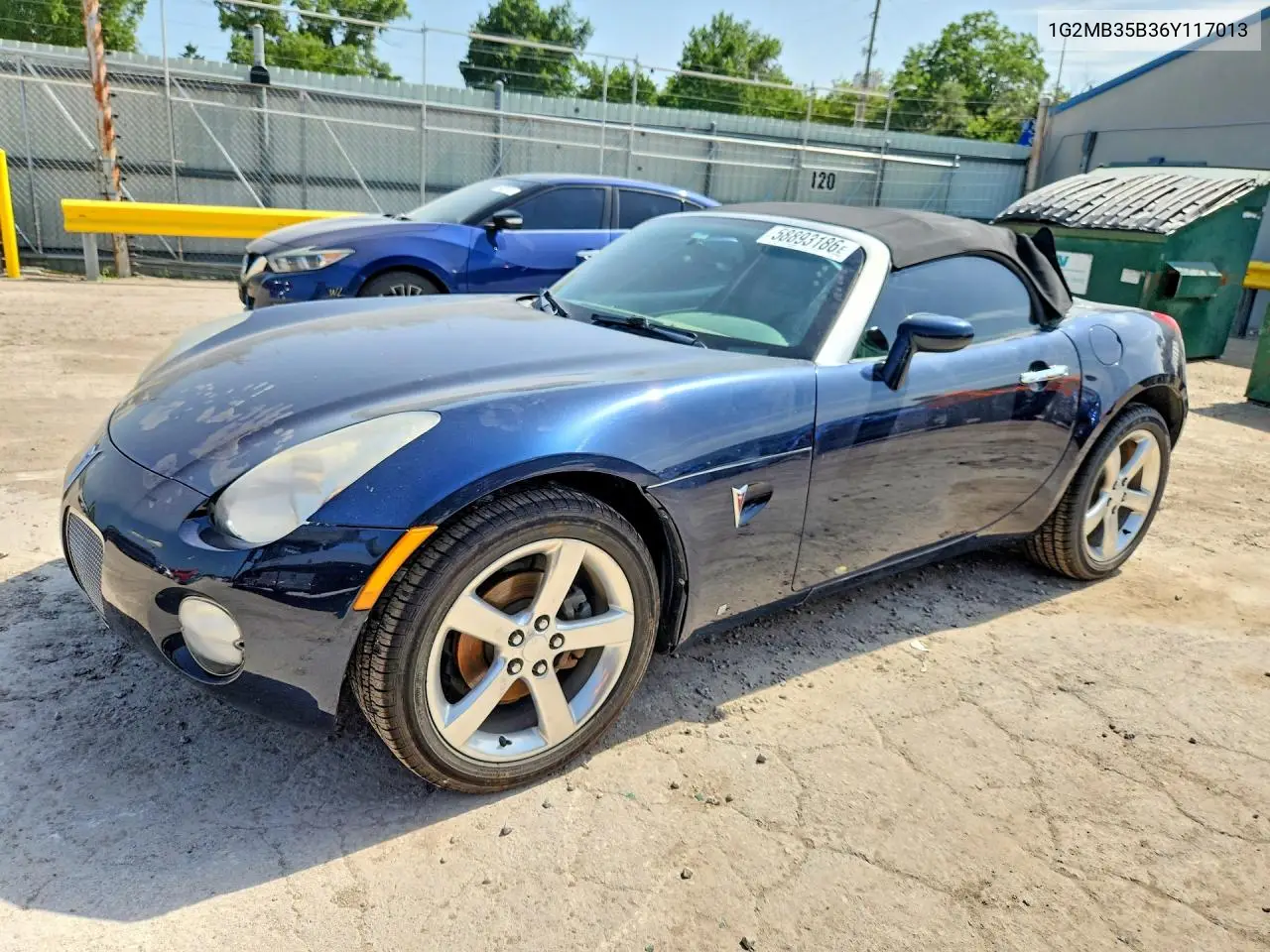 2006 Pontiac Solstice VIN: 1G2MB35B36Y117013 Lot: 58893186
