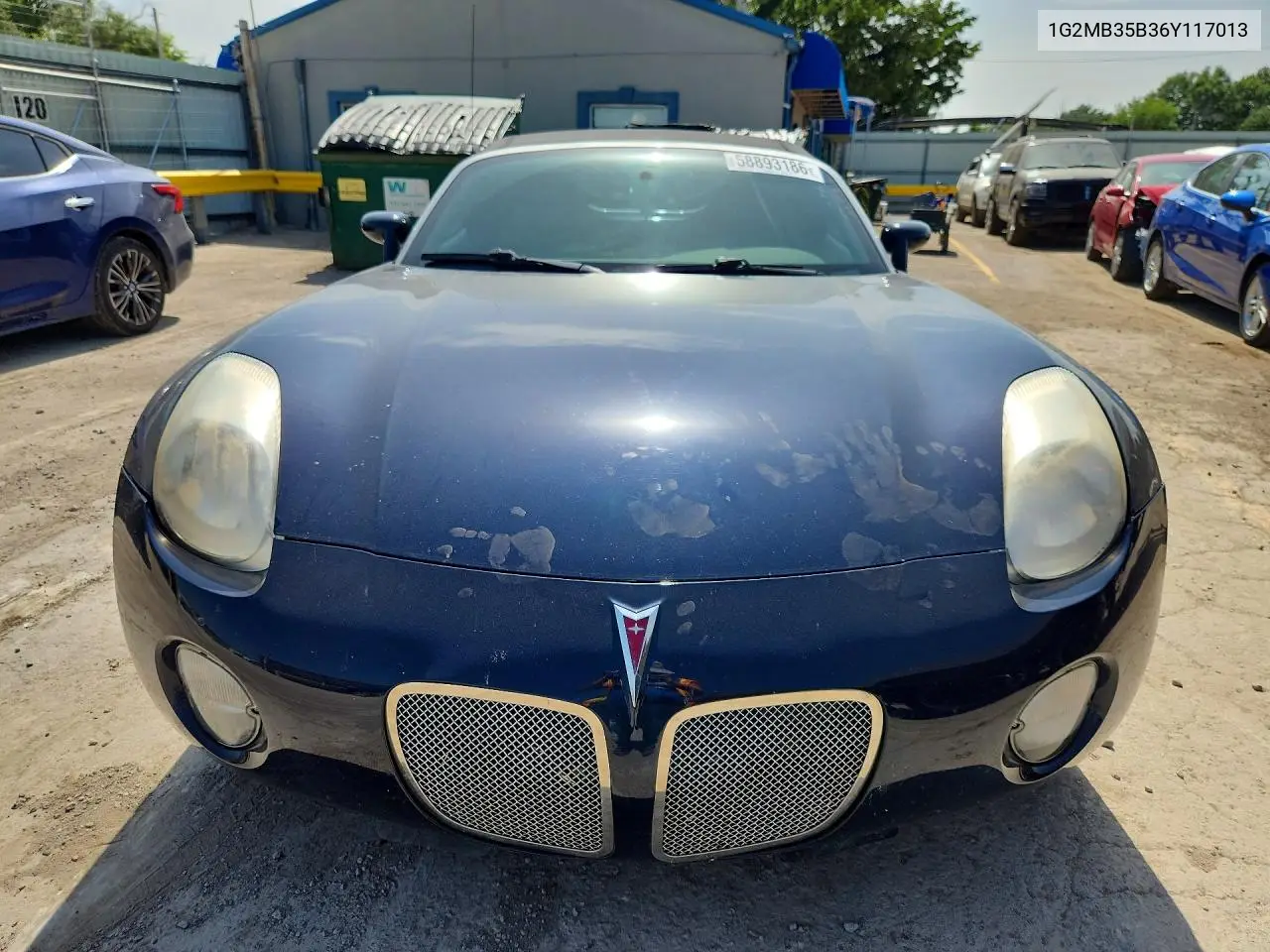 2006 Pontiac Solstice VIN: 1G2MB35B36Y117013 Lot: 58893186