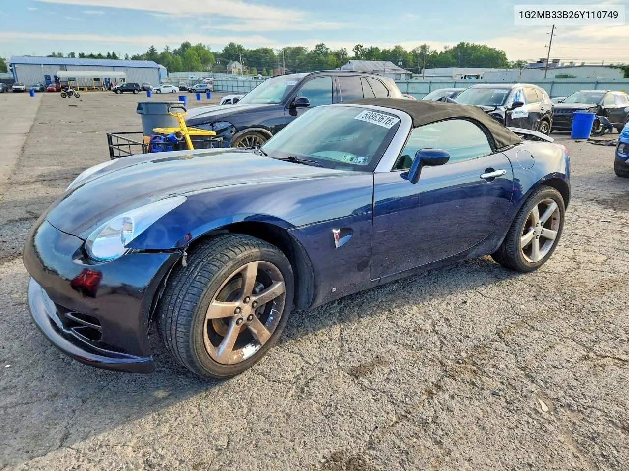 2006 Pontiac Solstice VIN: 1G2MB33B26Y110749 Lot: 60863616