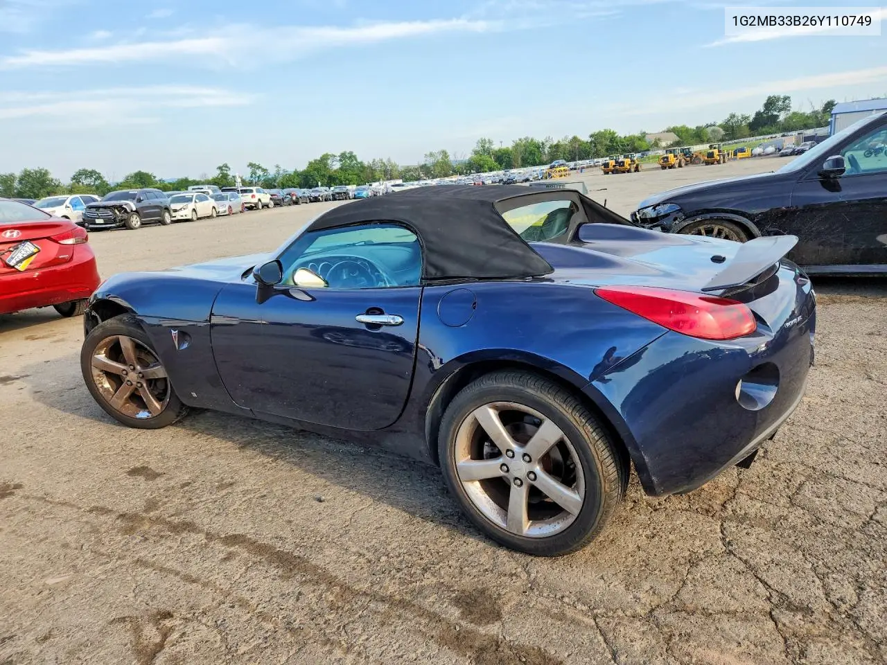 2006 Pontiac Solstice VIN: 1G2MB33B26Y110749 Lot: 60863616