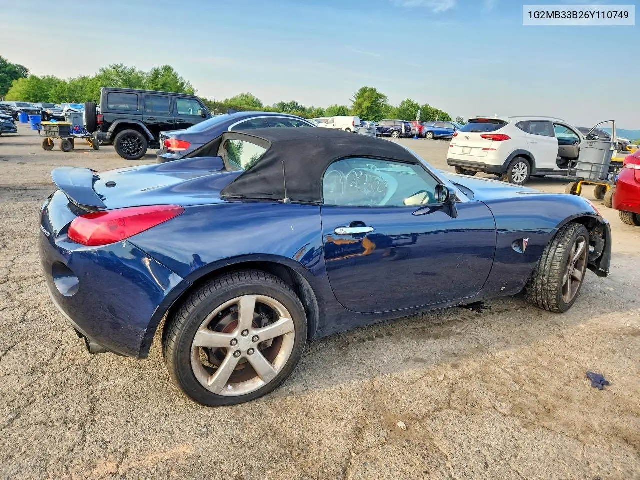 2006 Pontiac Solstice VIN: 1G2MB33B26Y110749 Lot: 60863616