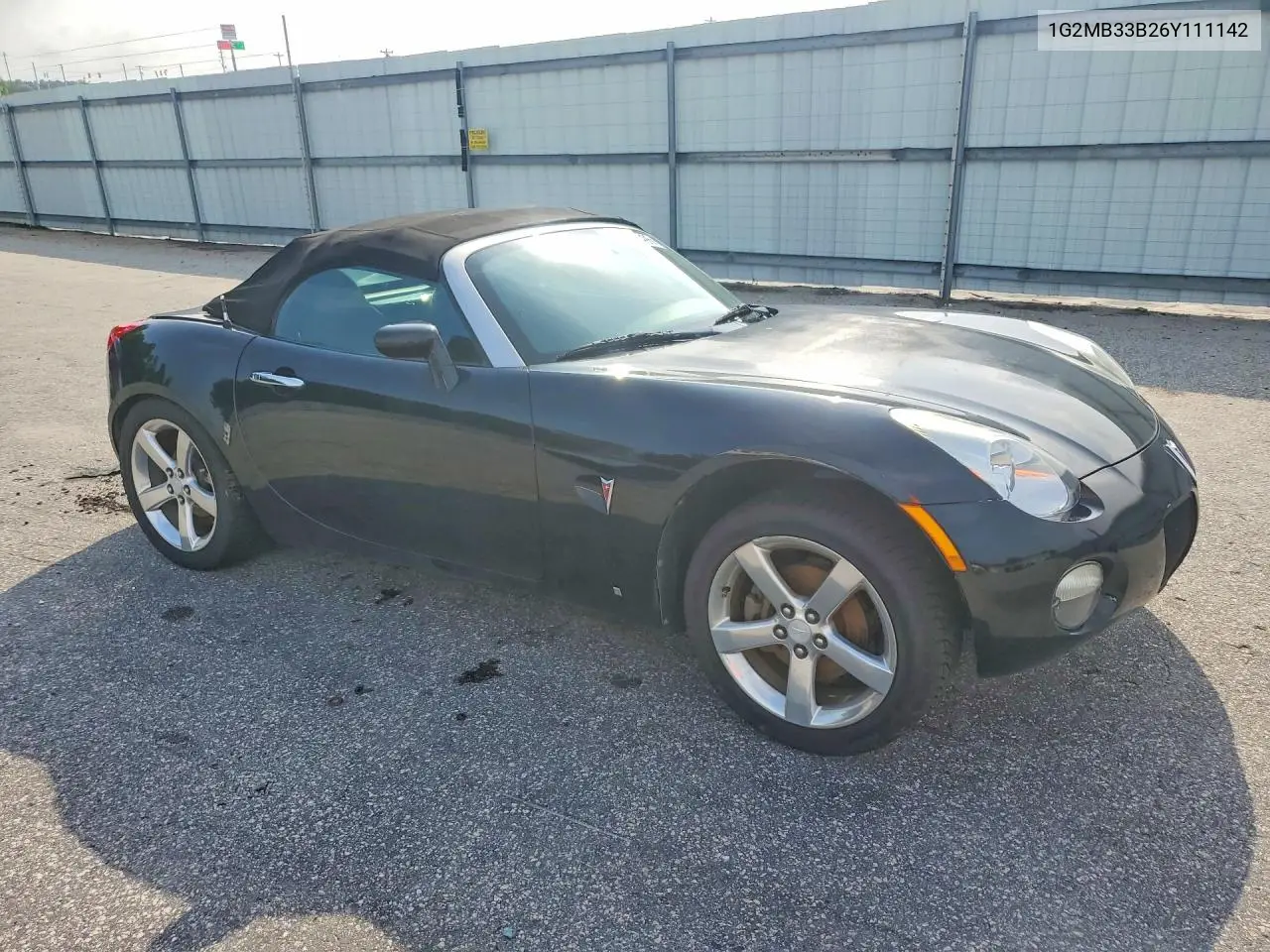 2006 Pontiac Solstice VIN: 1G2MB33B26Y111142 Lot: 60929496