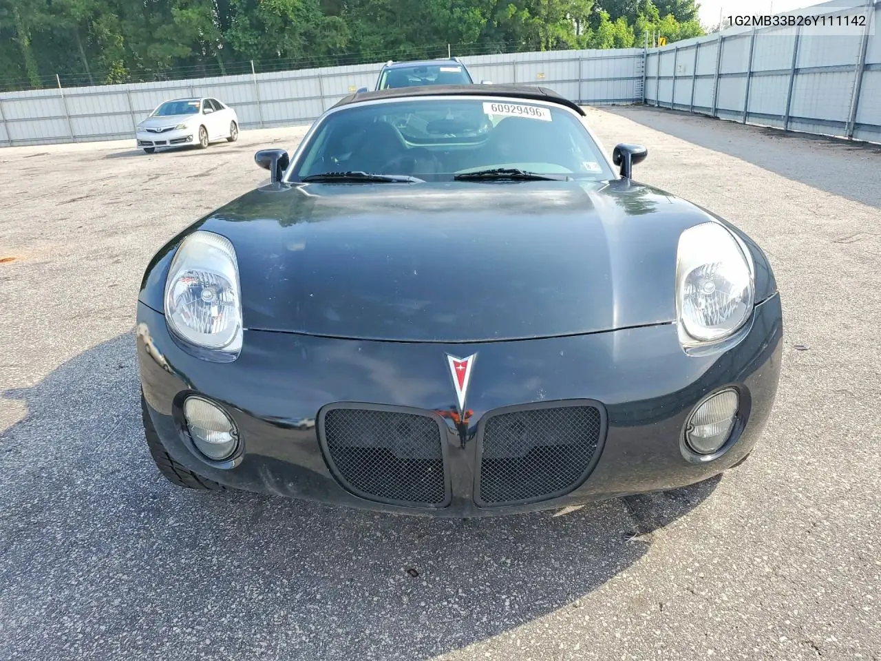 2006 Pontiac Solstice VIN: 1G2MB33B26Y111142 Lot: 60929496
