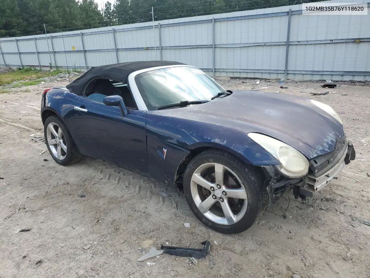2006 Pontiac Solstice VIN: 1G2MB35B76Y118620 Lot: 63121325