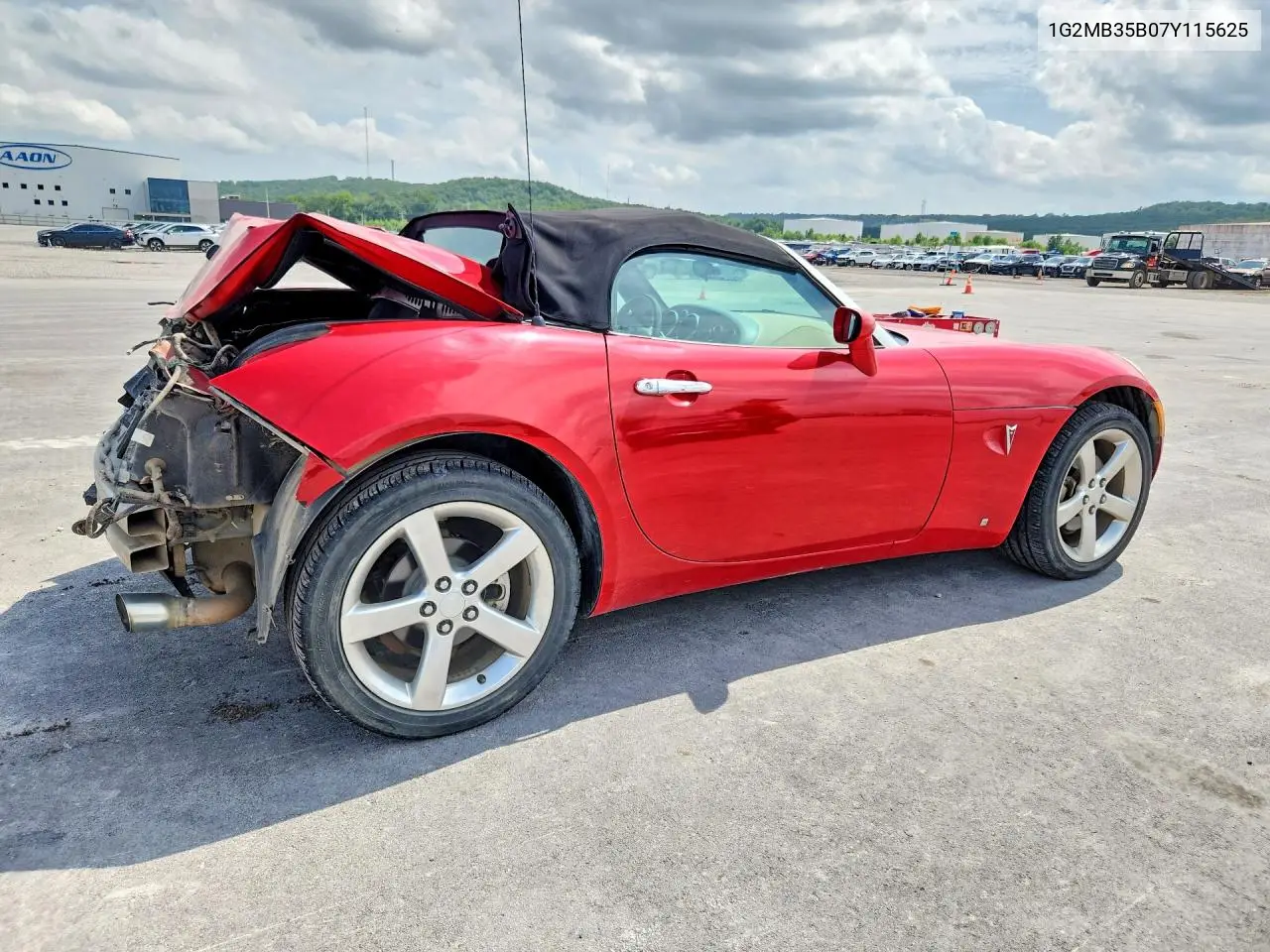 2007 Pontiac Solstice VIN: 1G2MB35B07Y115625 Lot: 57973606