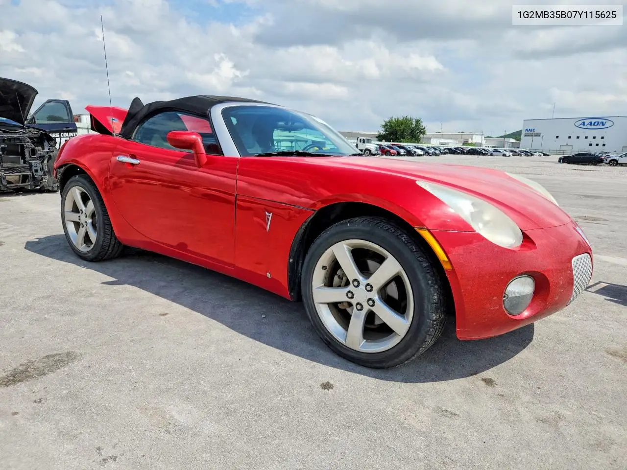 2007 Pontiac Solstice VIN: 1G2MB35B07Y115625 Lot: 57973606