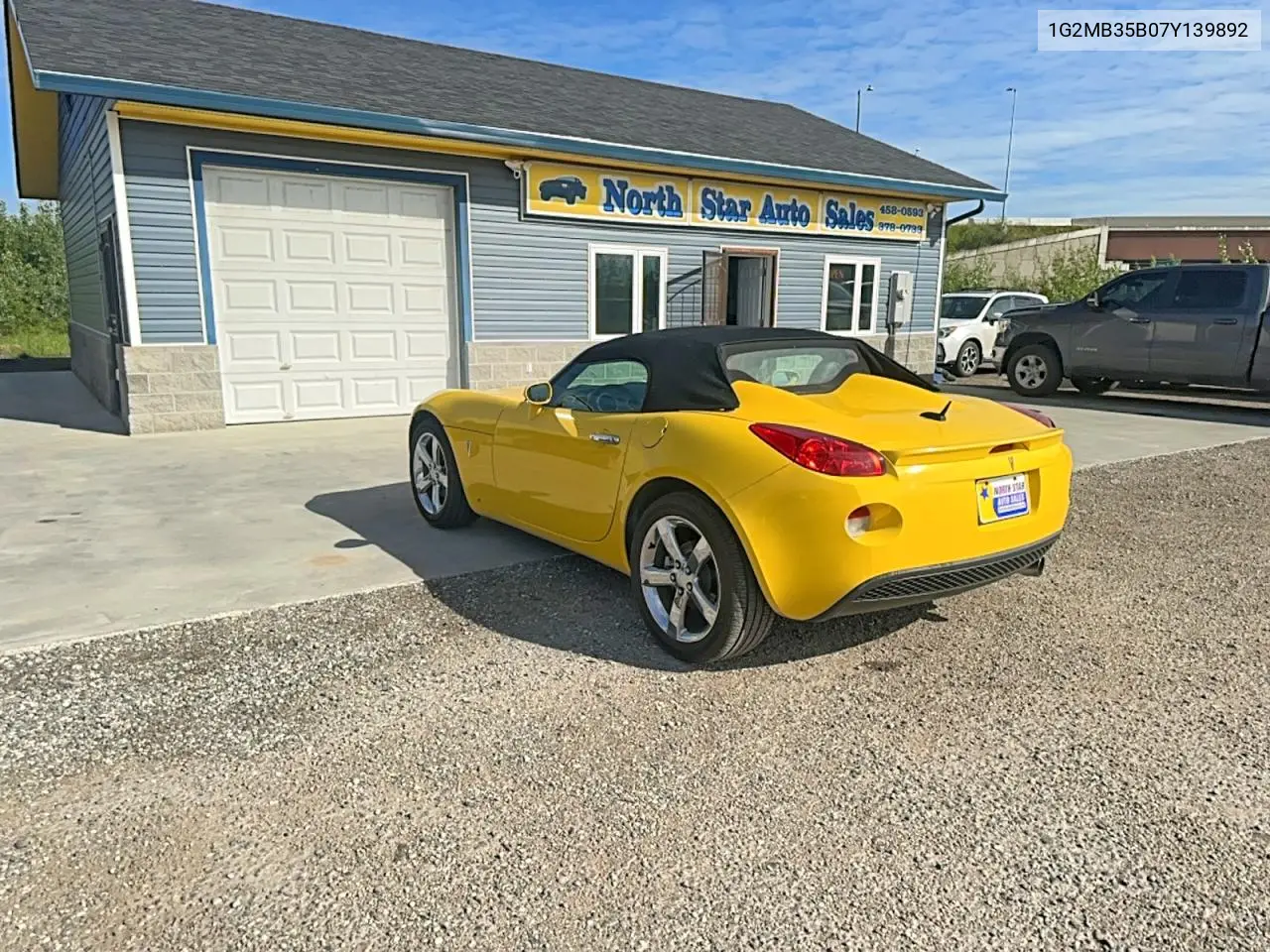 2007 Pontiac Solstice VIN: 1G2MB35B07Y139892 Lot: 58098916