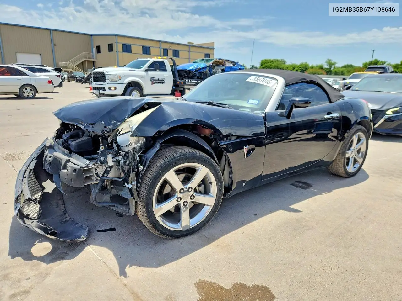2007 Pontiac Solstice VIN: 1G2MB35B67Y108646 Lot: 58567016