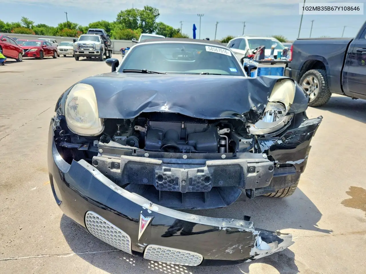 2007 Pontiac Solstice VIN: 1G2MB35B67Y108646 Lot: 58567016