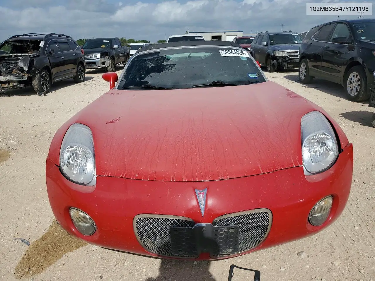2007 Pontiac Solstice VIN: 1G2MB35B47Y121198 Lot: 59544036