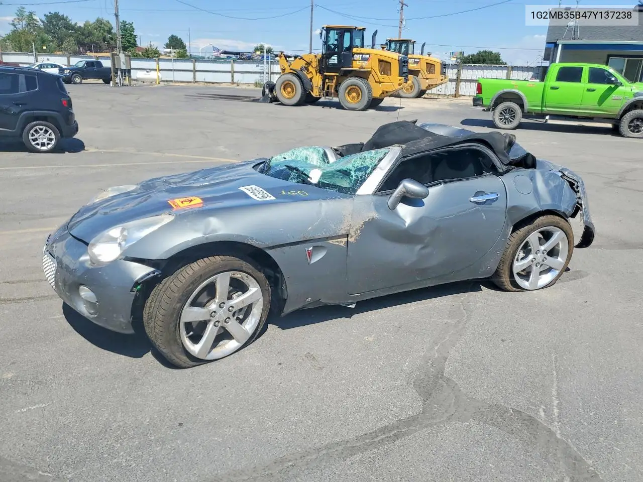 2007 Pontiac Solstice VIN: 1G2MB35B47Y137238 Lot: 59608296
