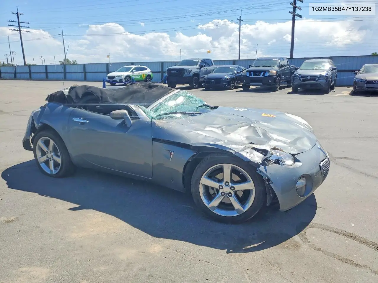 2007 Pontiac Solstice VIN: 1G2MB35B47Y137238 Lot: 59608296