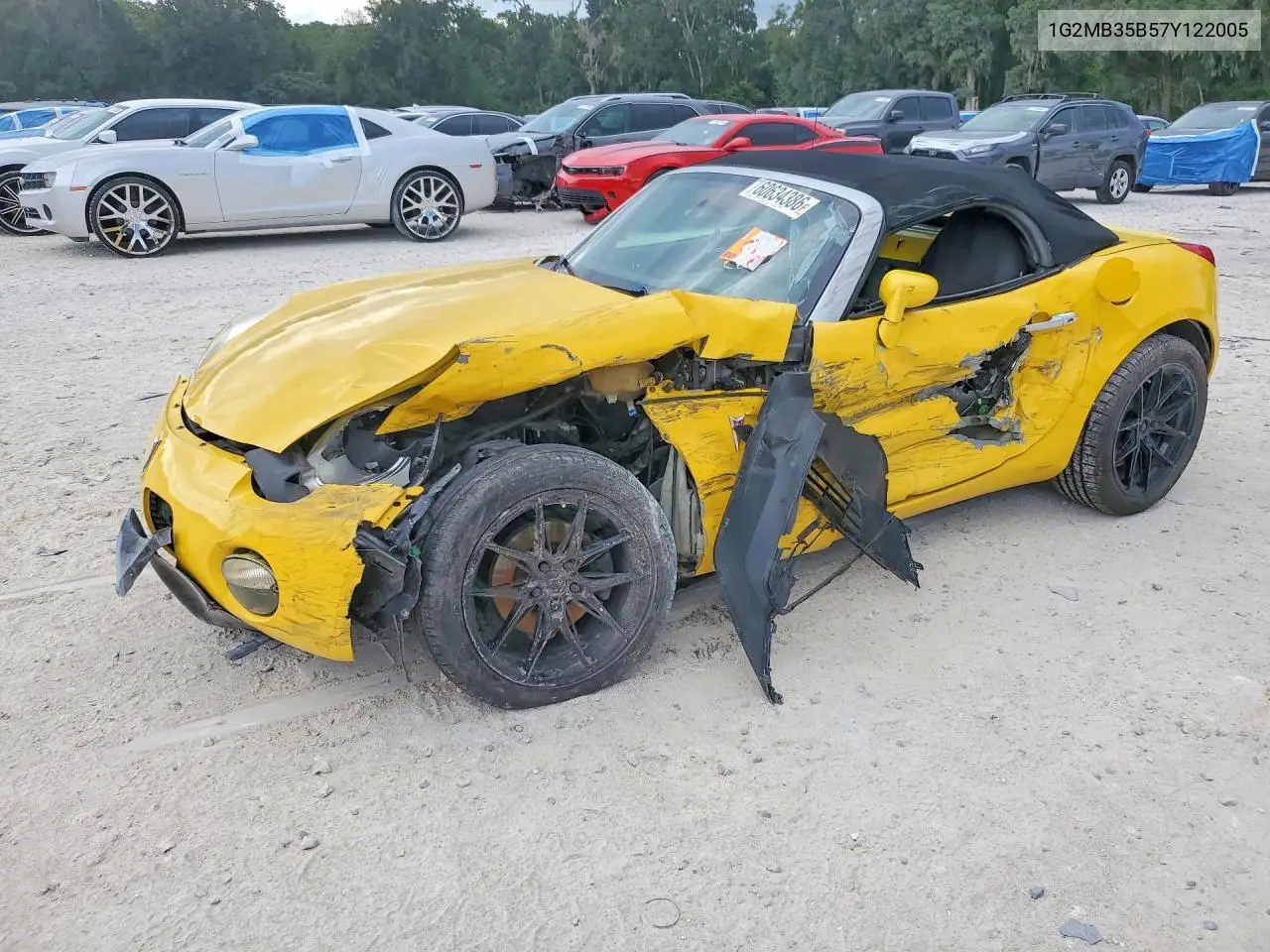 2007 Pontiac Solstice VIN: 1G2MB35B57Y122005 Lot: 60634386