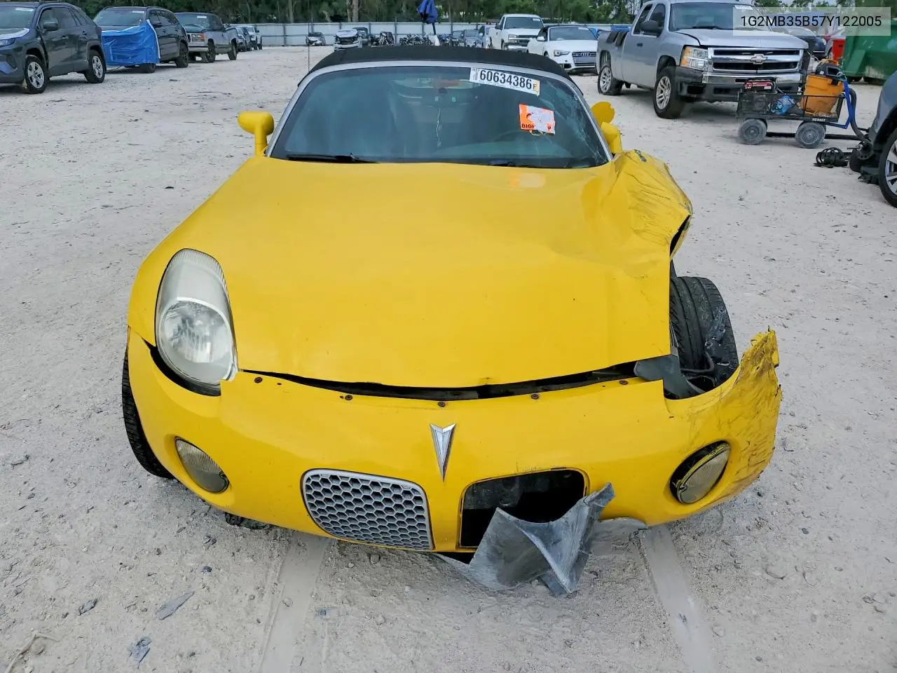 2007 Pontiac Solstice VIN: 1G2MB35B57Y122005 Lot: 60634386