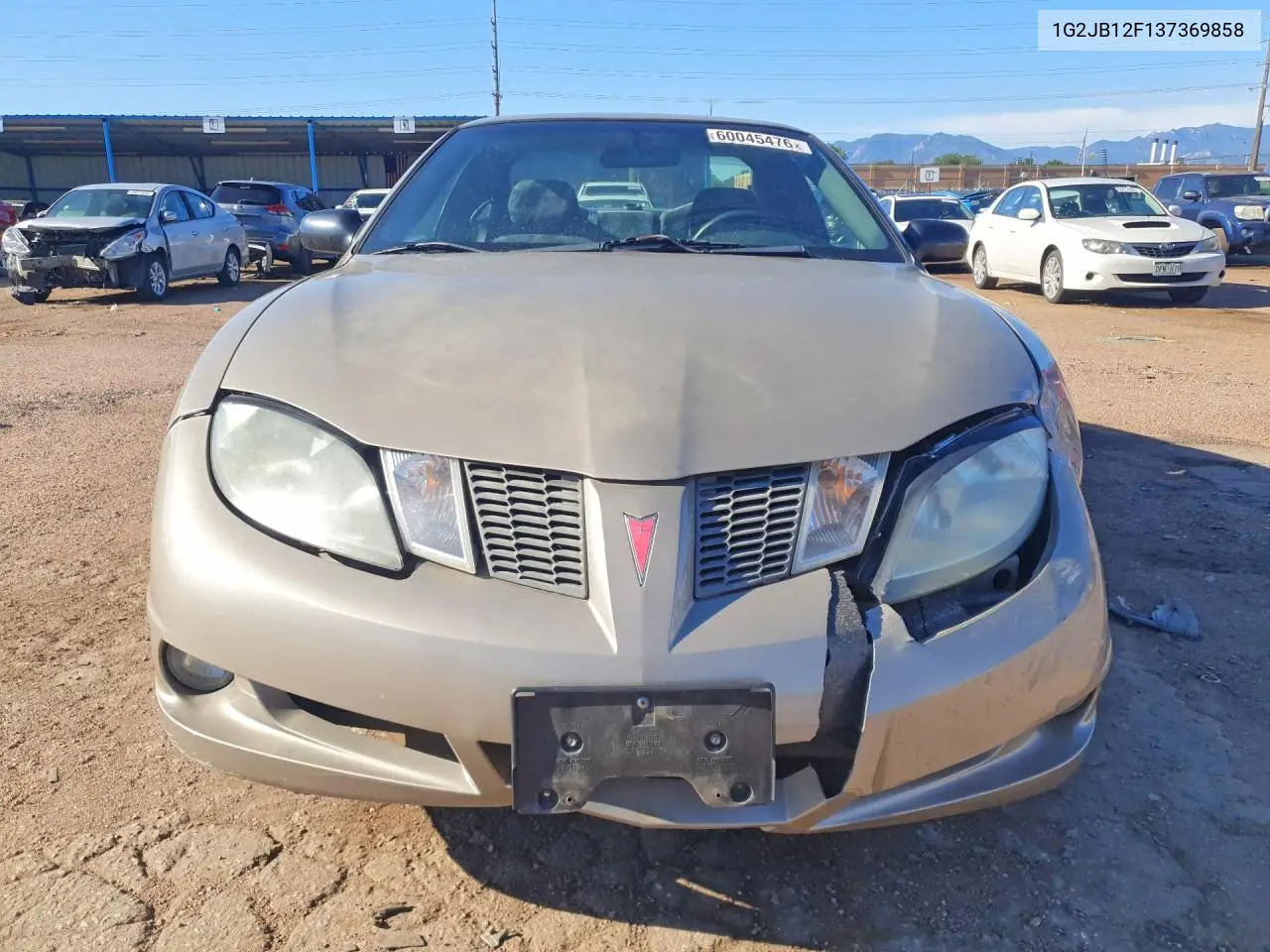 2003 Pontiac Sunfire VIN: 1G2JB12F137369858 Lot: 60045476