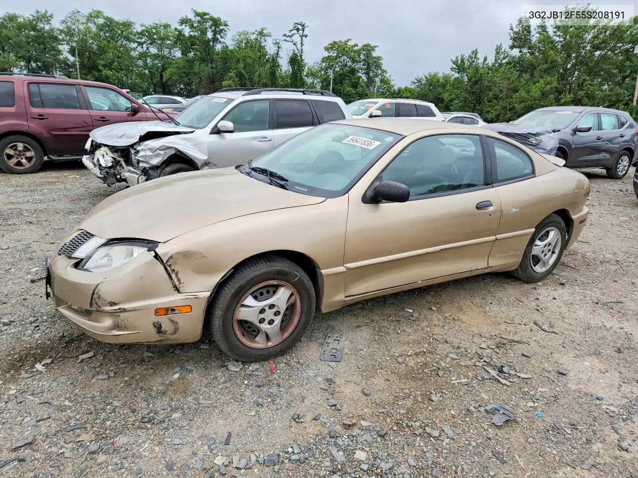 2005 Pontiac Sunfire VIN: 3G2JB12F55S208191 Lot: 59641836