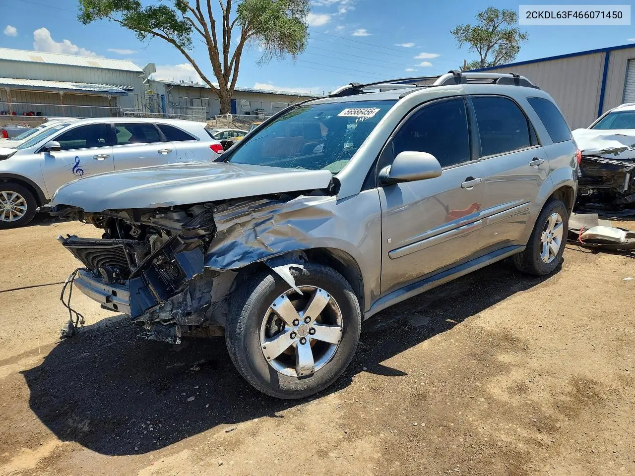2006 Pontiac Torrent VIN: 2CKDL63F466071450 Lot: 56586456