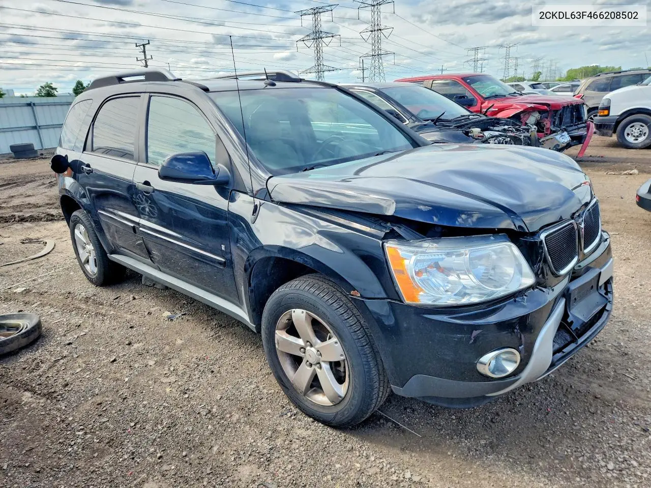2006 Pontiac Torrent VIN: 2CKDL63F466208502 Lot: 57022996