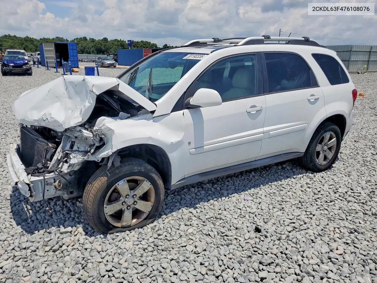 2007 Pontiac Torrent VIN: 2CKDL63F476108076 Lot: 58190336