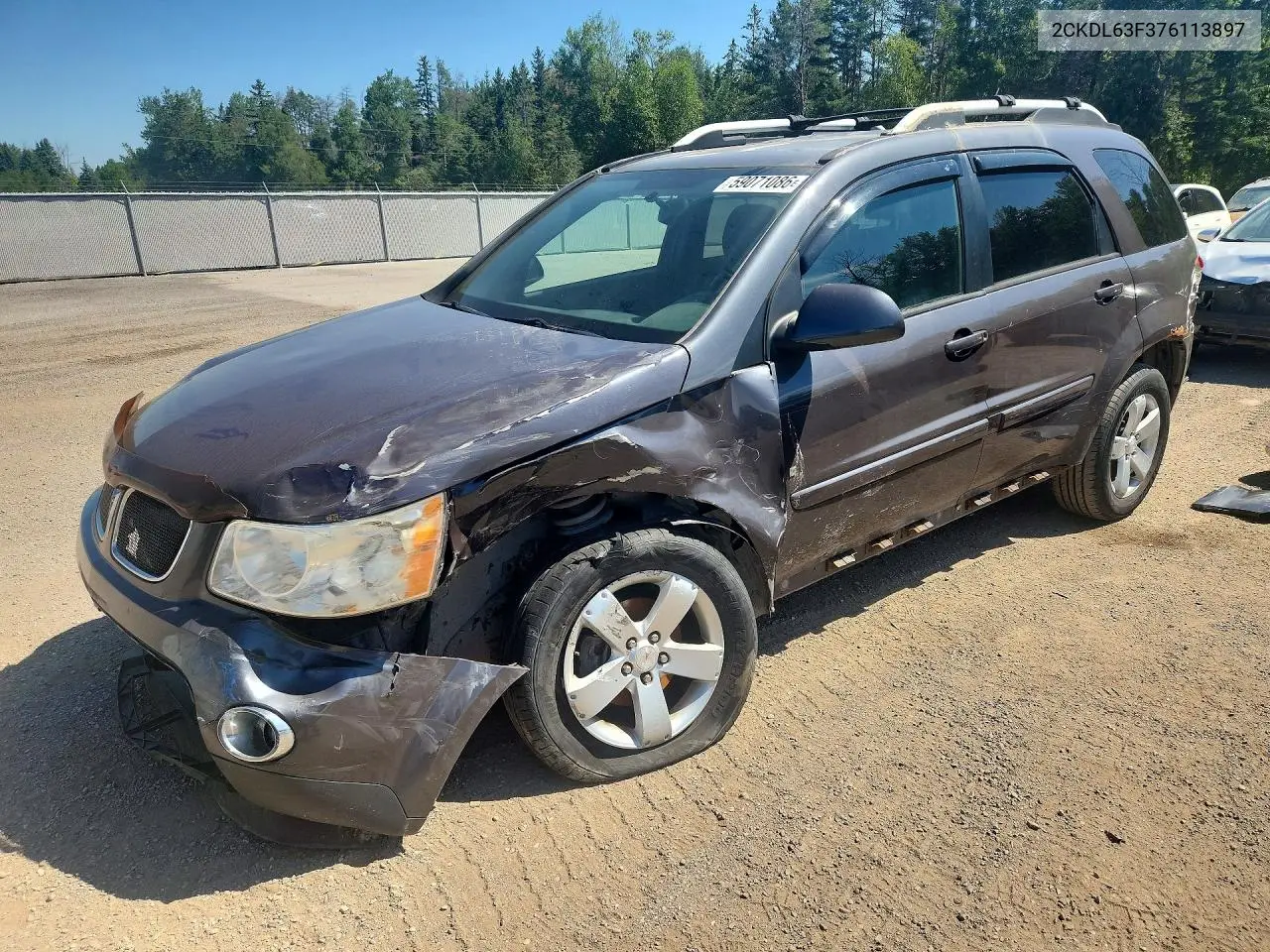 2007 Pontiac Torrent VIN: 2CKDL63F376113897 Lot: 59071086