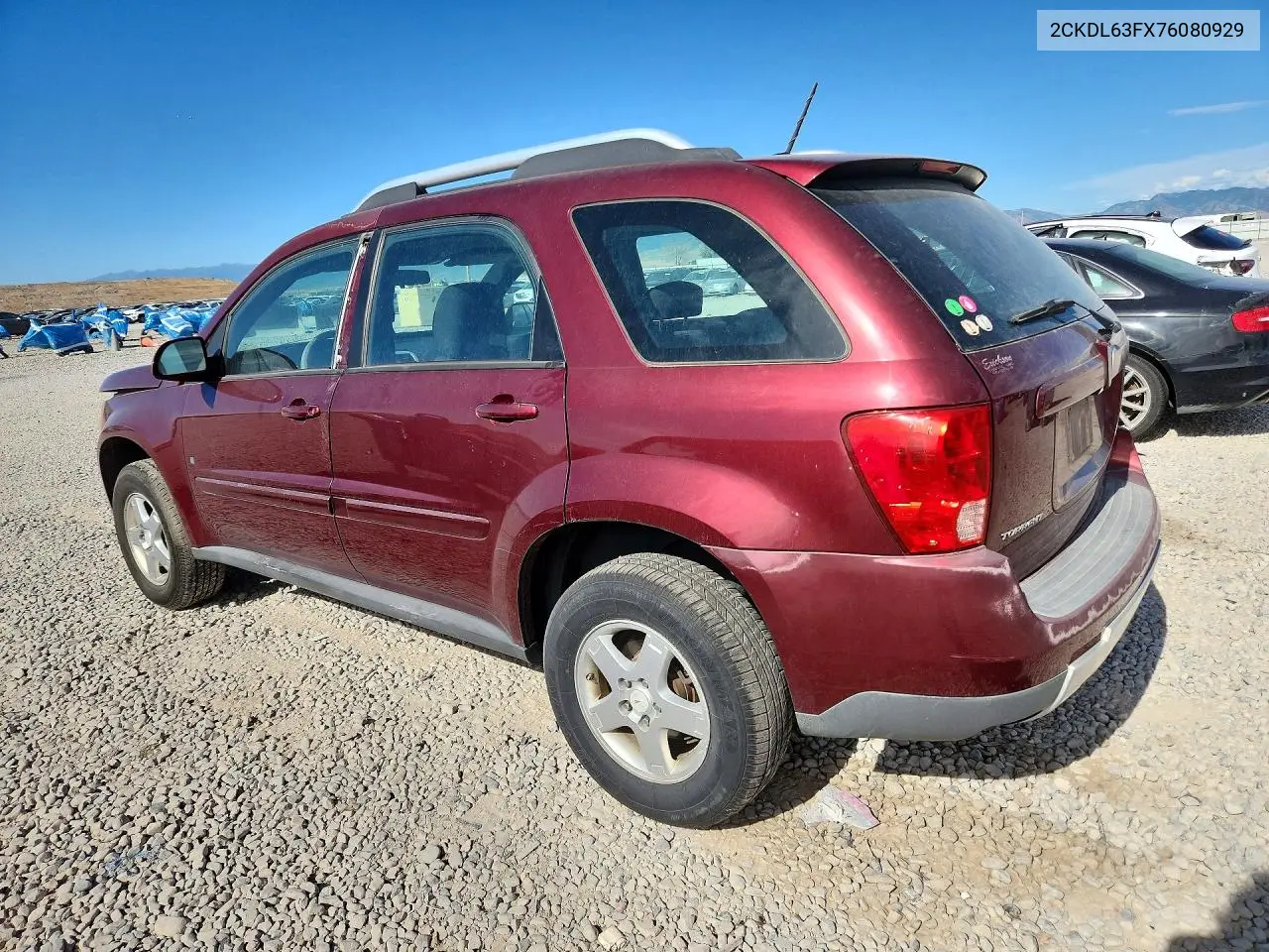 2007 Pontiac Torrent VIN: 2CKDL63FX76080929 Lot: 60706346