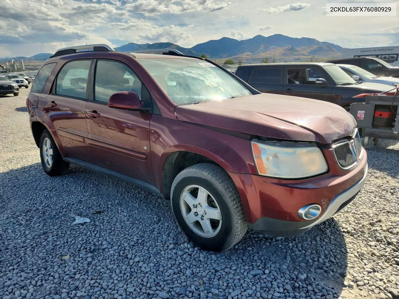 2007 Pontiac Torrent VIN: 2CKDL63FX76080929 Lot: 60706346