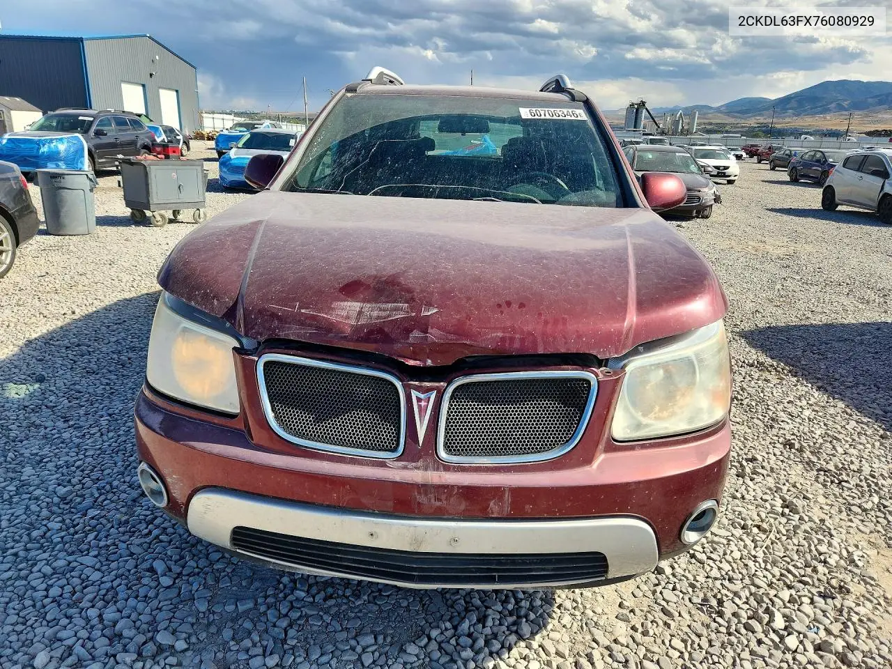 2007 Pontiac Torrent VIN: 2CKDL63FX76080929 Lot: 60706346