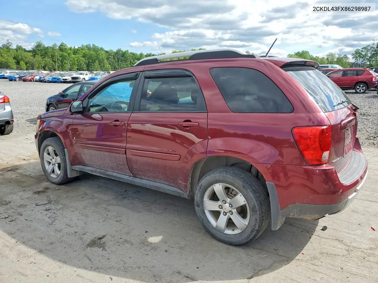 2008 Pontiac Torrent VIN: 2CKDL43FX86298987 Lot: 55203546