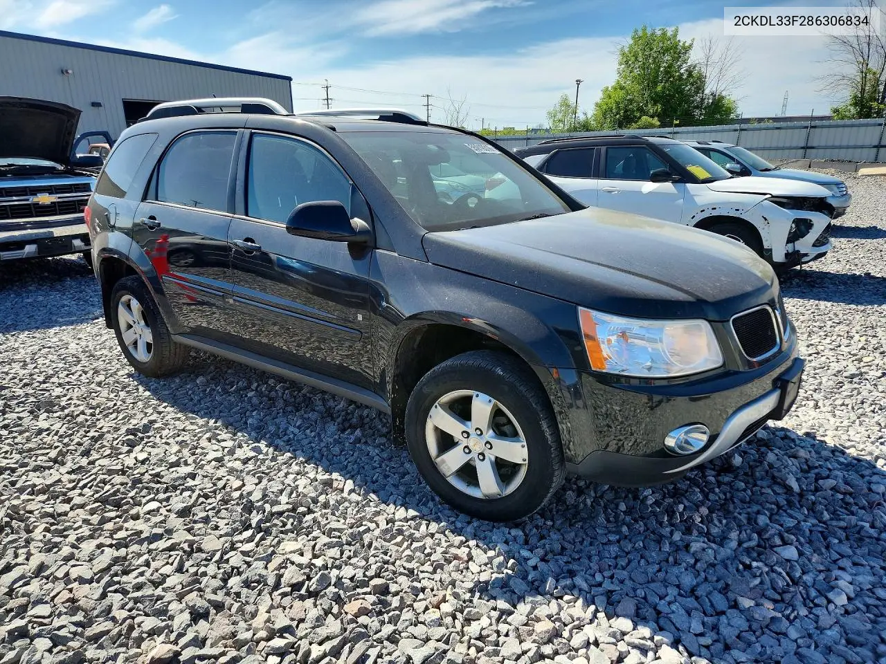 2008 Pontiac Torrent VIN: 2CKDL33F286306834 Lot: 55919316